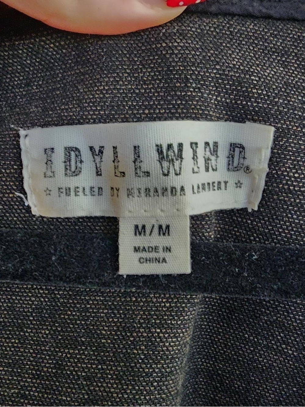 Idyllwind Black Studded Denim Vest  M - Picture 6 of 6